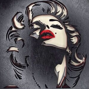 Marilyn Monroe Abstract 3D